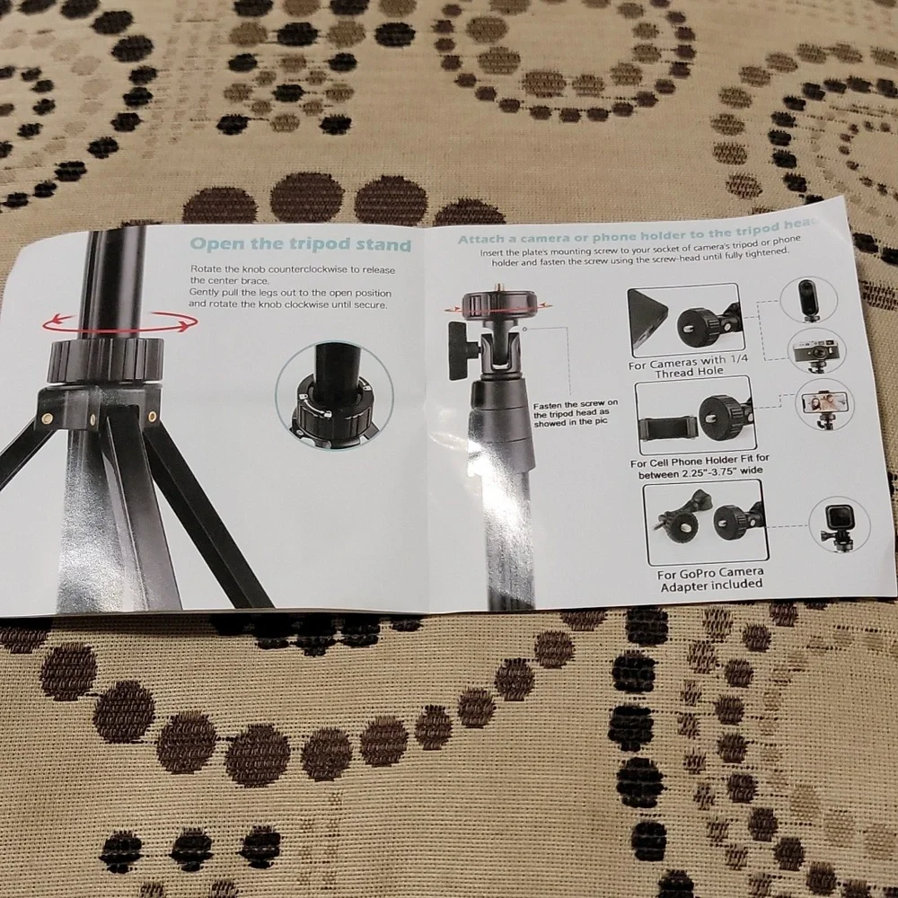 Ubeesize 67 inch selfie stick tripod stand with accessories.